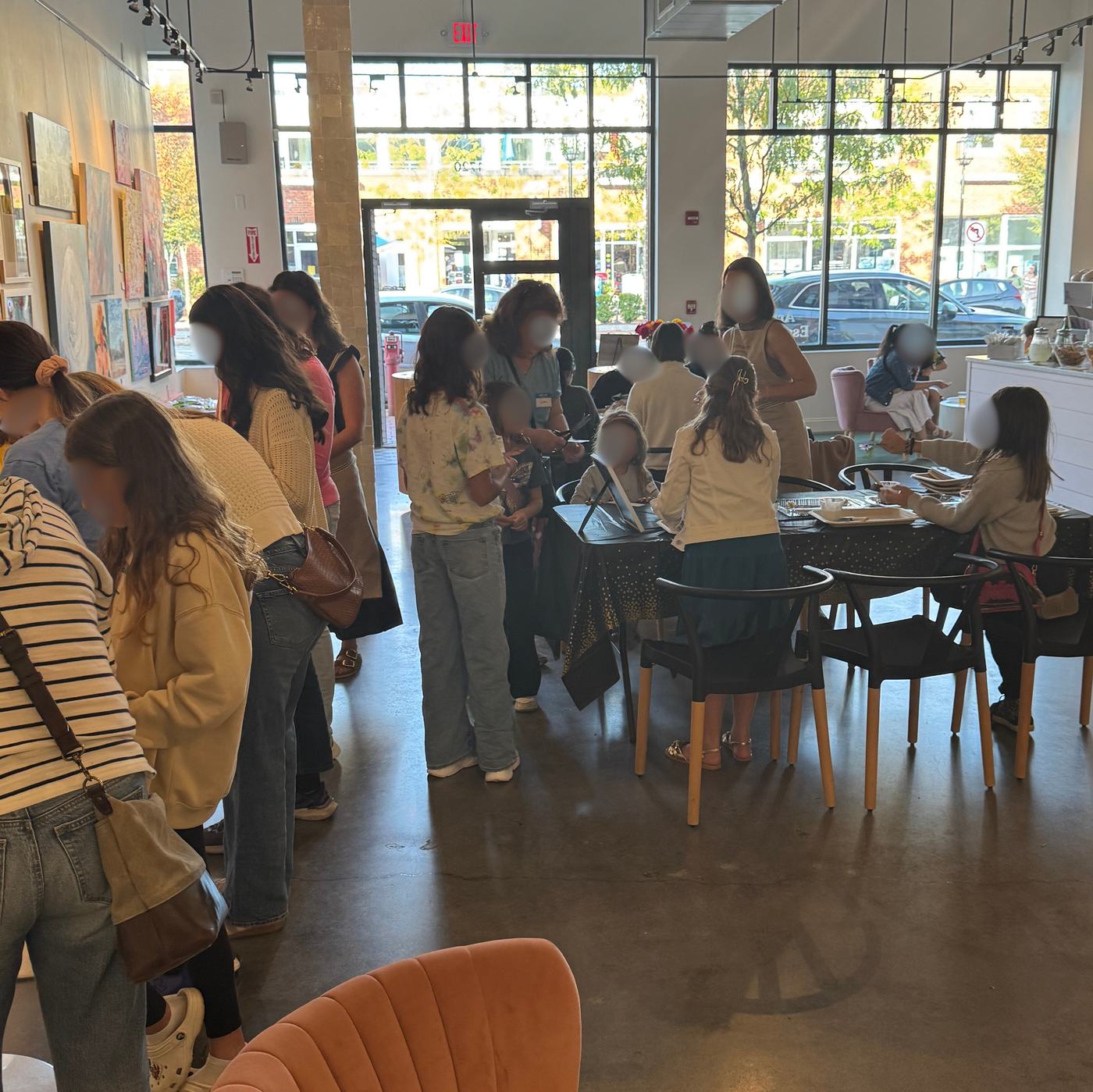 Families gathered at the Grow Studio event